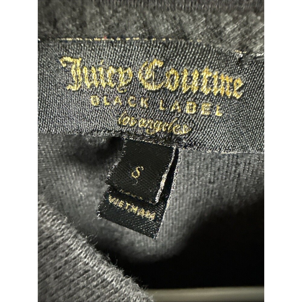 VTG Juicy Couture Black Label Velour Jumpsuit Sz S Black Y2K Coverall/Jumpsuit - Picture 7 of 9